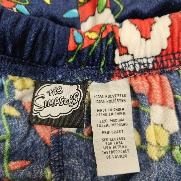 The Simpsons Homer Simpson Fleece Holiday Christmas Lounge Pants Size Medium P49 - Picture 7 of 9
